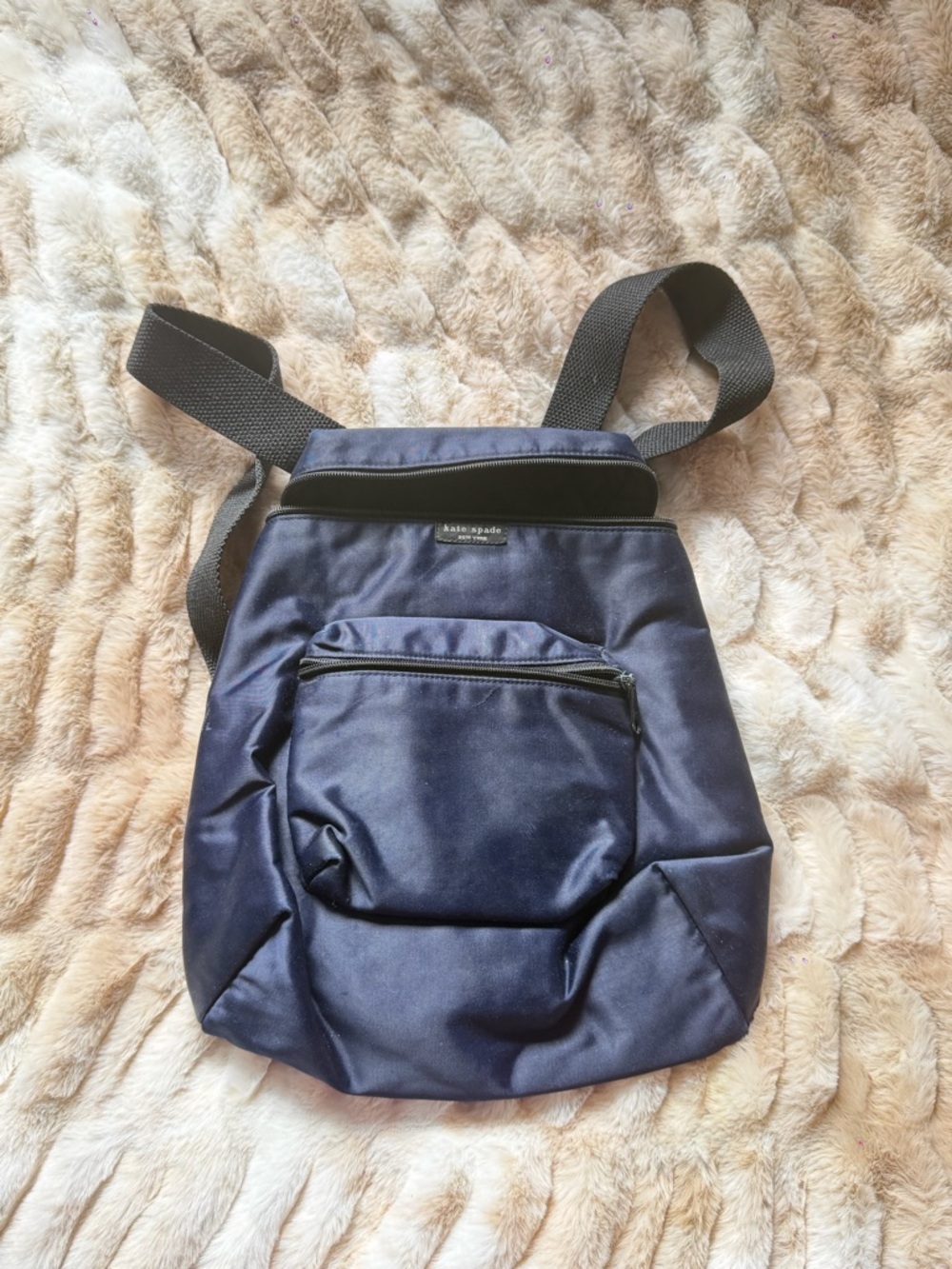 kate spade navy blue nylon backpack sling